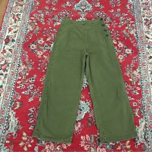 Free People Clean Mod Utility Crop Pants Sz 4